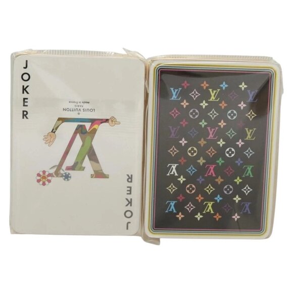 LOUIS VUITTON Monogram Multicolor Playing Cards Black White LV Auth am8801 - Picture 10 of 12